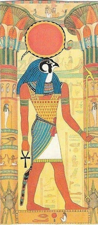 an egyptian painting of an egyptian pharaoh